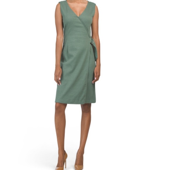 Cynthia Rowley v-neck wrap dress/garden green - Picture 1 of 4